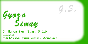 gyozo simay business card